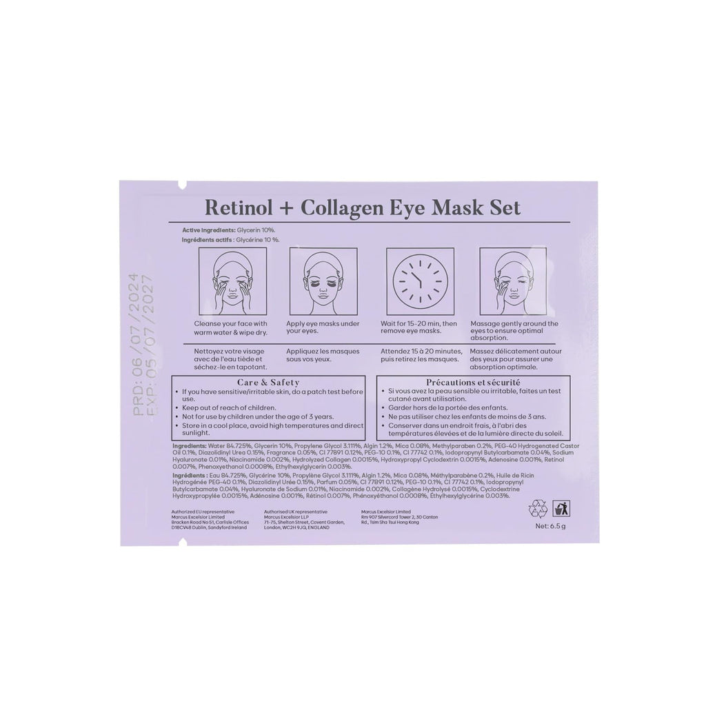 Lifestyle image of relaxing skincare routine with eye masks