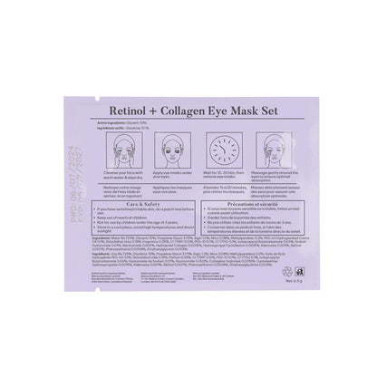 Authentic Bloomora USA imported eye patches set on a clean background for premium skincare display.