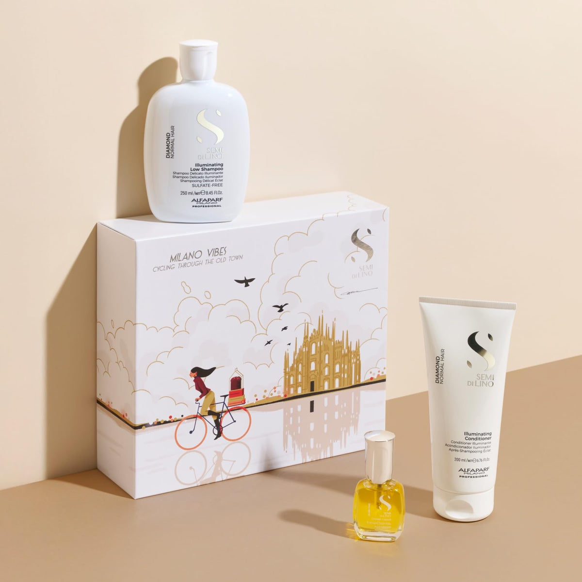 Alfaparf Milano Semi Di Lino Diamond Illuminating Low Shampoo bottle packaging