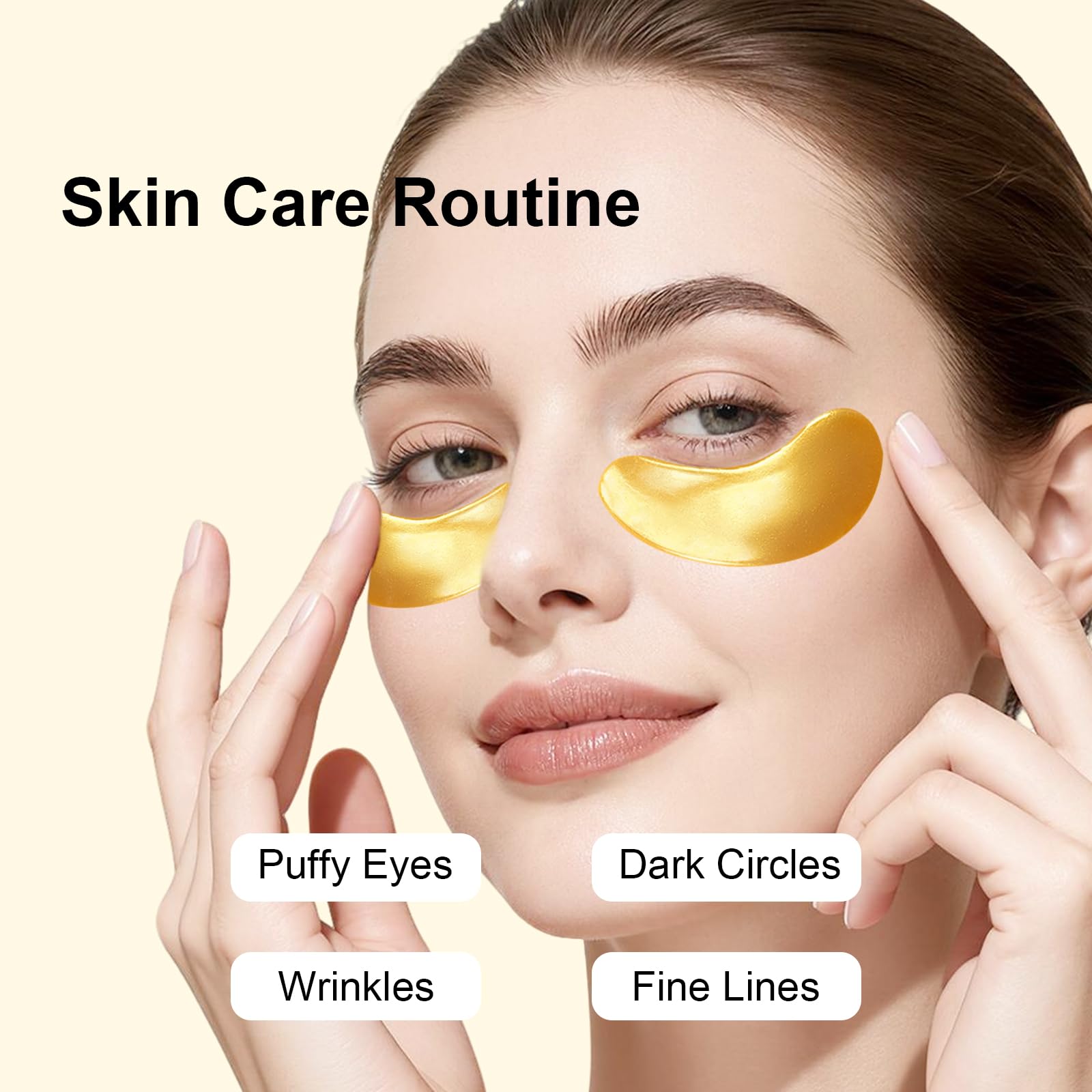 Permotary collagen eye mask crystal hydrogel texture close up