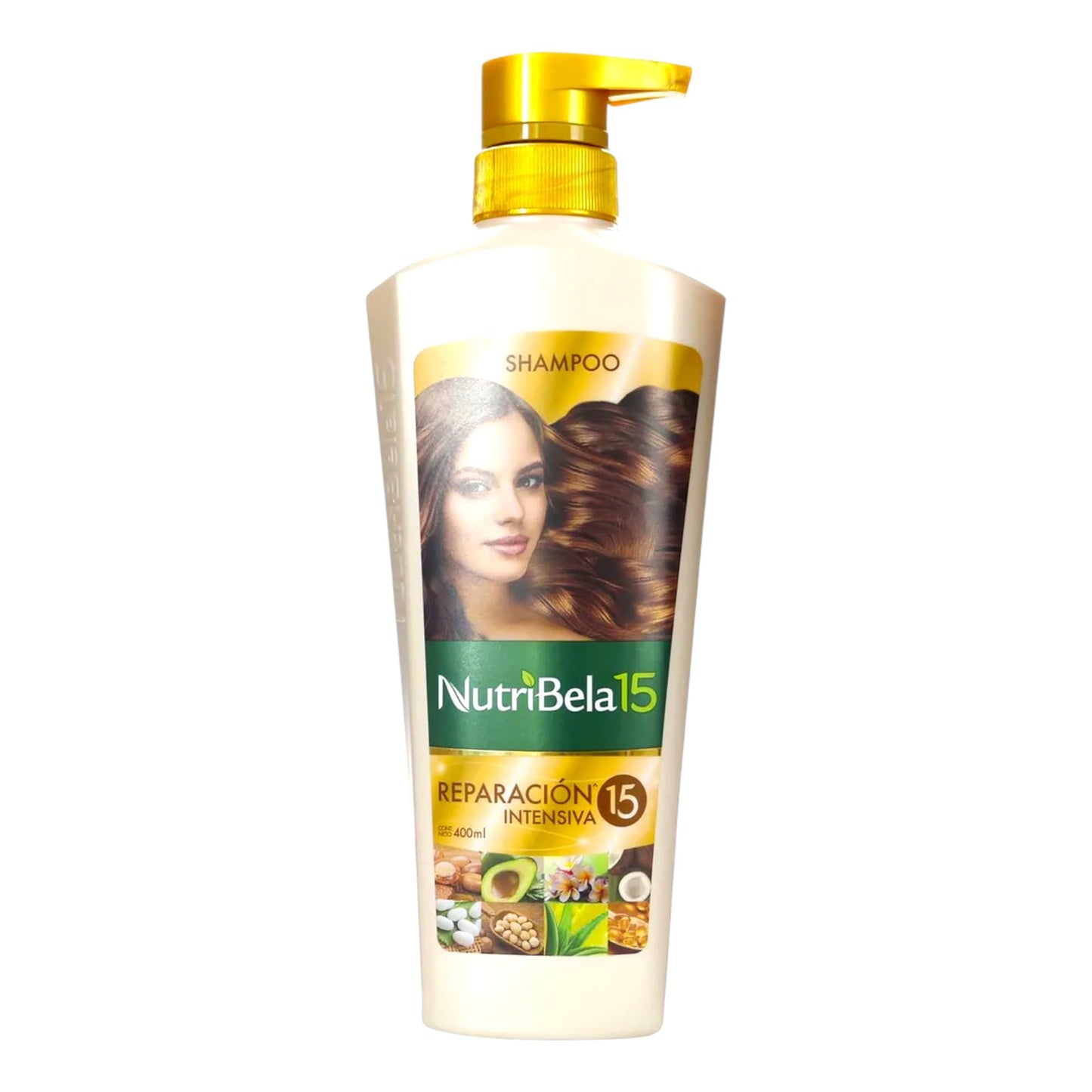 Nutribela 15 shampoo and conditioner pump bottles