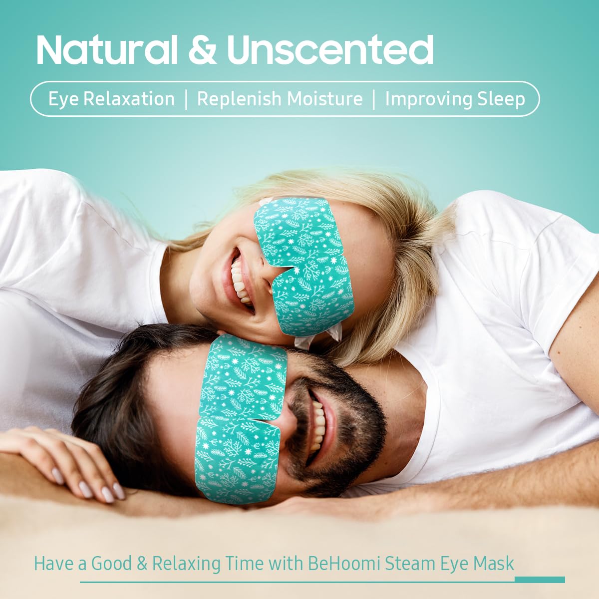 BeHoomi self heating warm compress pack displaying leaf pattern design