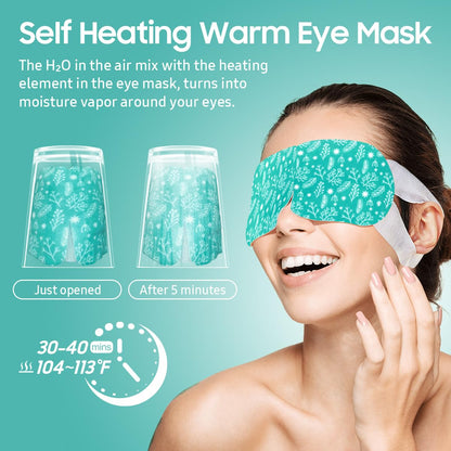 Thirty count travel essentials box of heated relaxation sleeping masks