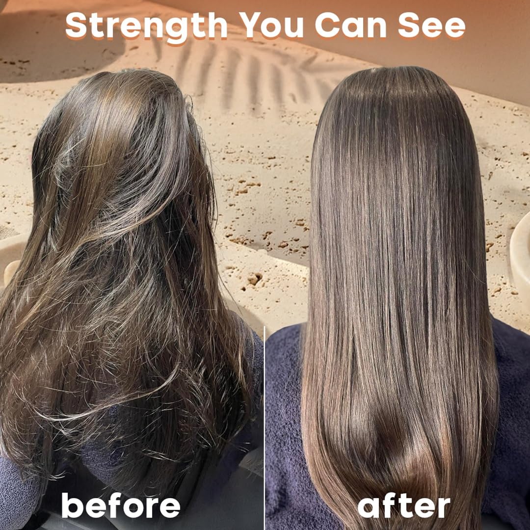 Close up of Alfaparf Milano Argan stem cell hair treatment components for intense salon grade hair hydration.