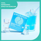 Patchology Serve Chilled eye patches displayed on refrigerator shelf