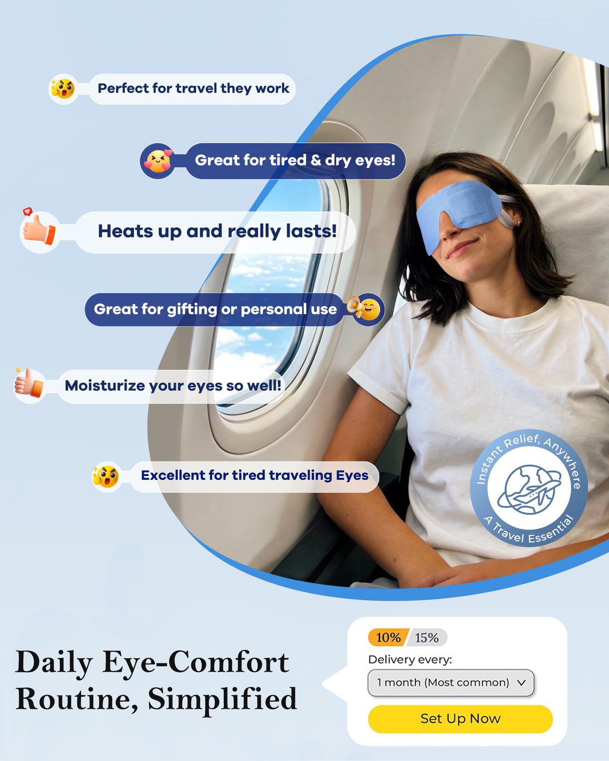 Facemoon steam eye mask 16 count box layout