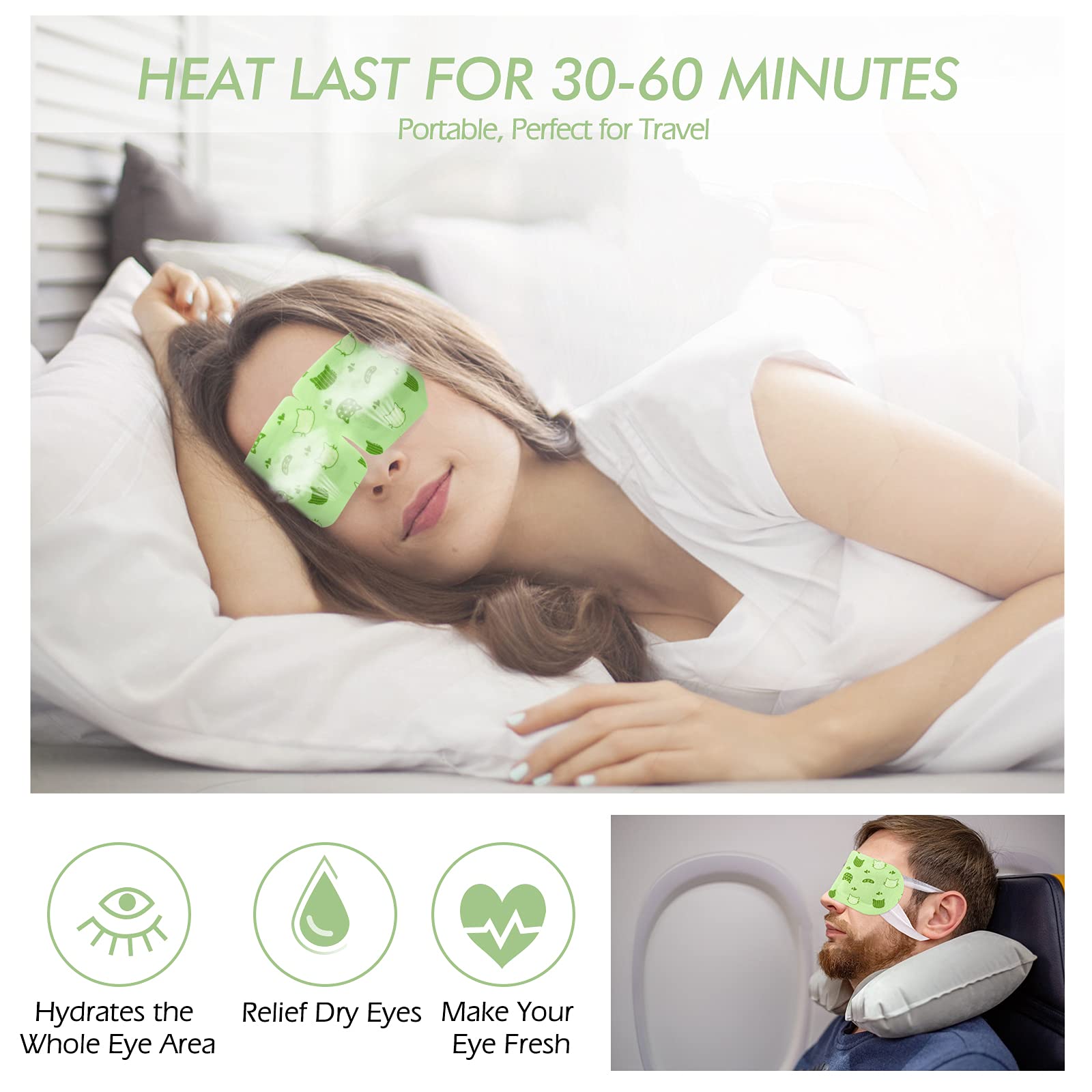 Disposable Jekeno heated eye mask out of packaging