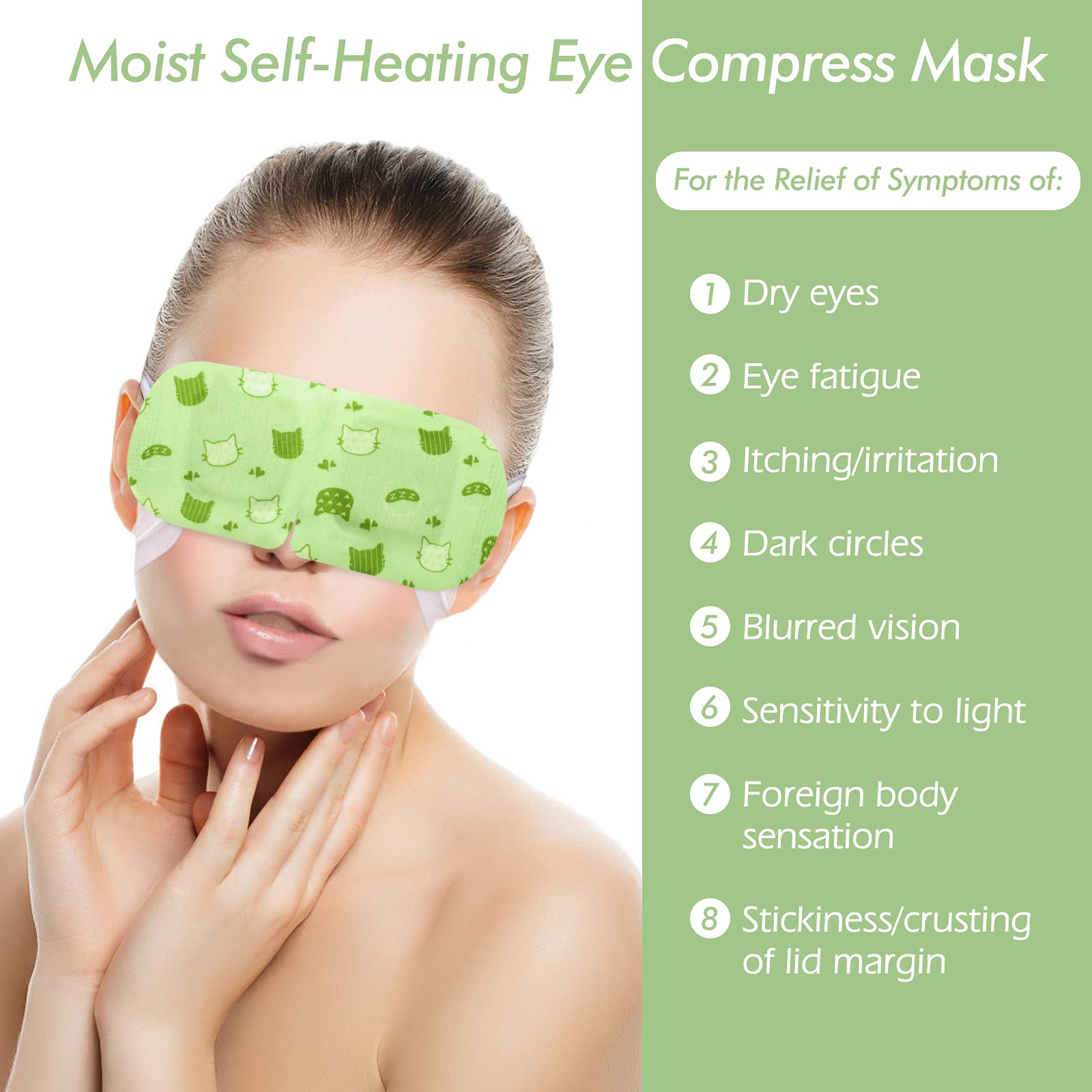 Person relaxing with Jekeno self-heating eye mask applied