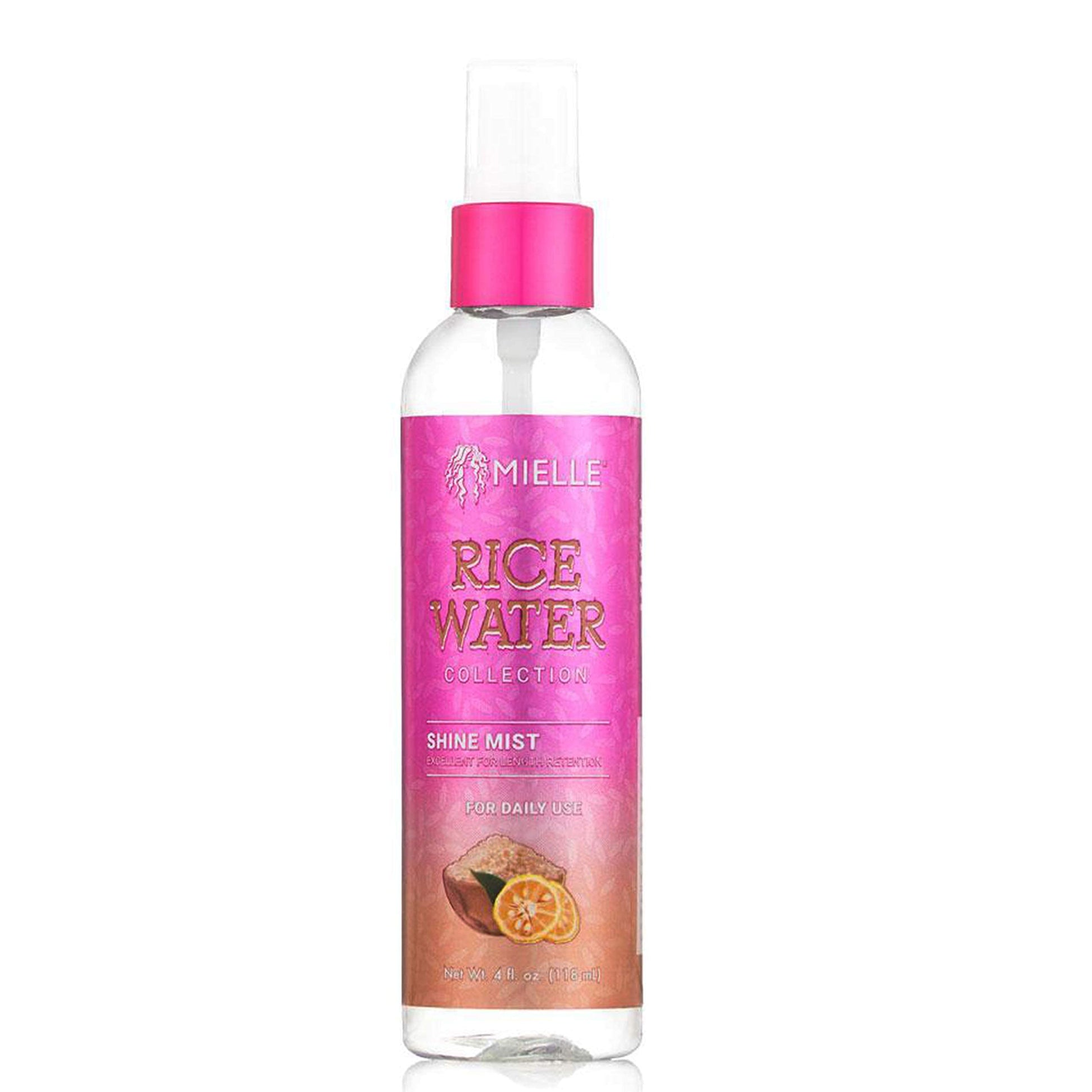 Mielle Rice Water Moisturizing Milk bottle for hydrating dry hair strands