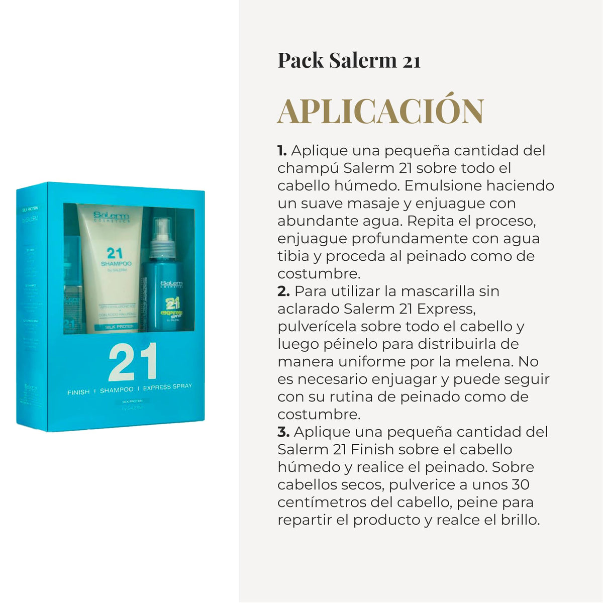 Salerm 21 finish treatment container and packaging details