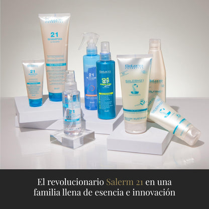 Salerm 21 professional silk protein hair care bundle layout for dry hair repair