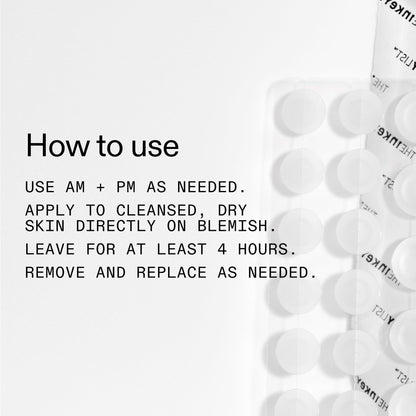 The INKEY List vegan and cruelty free pimple patches box layout with authentic import details