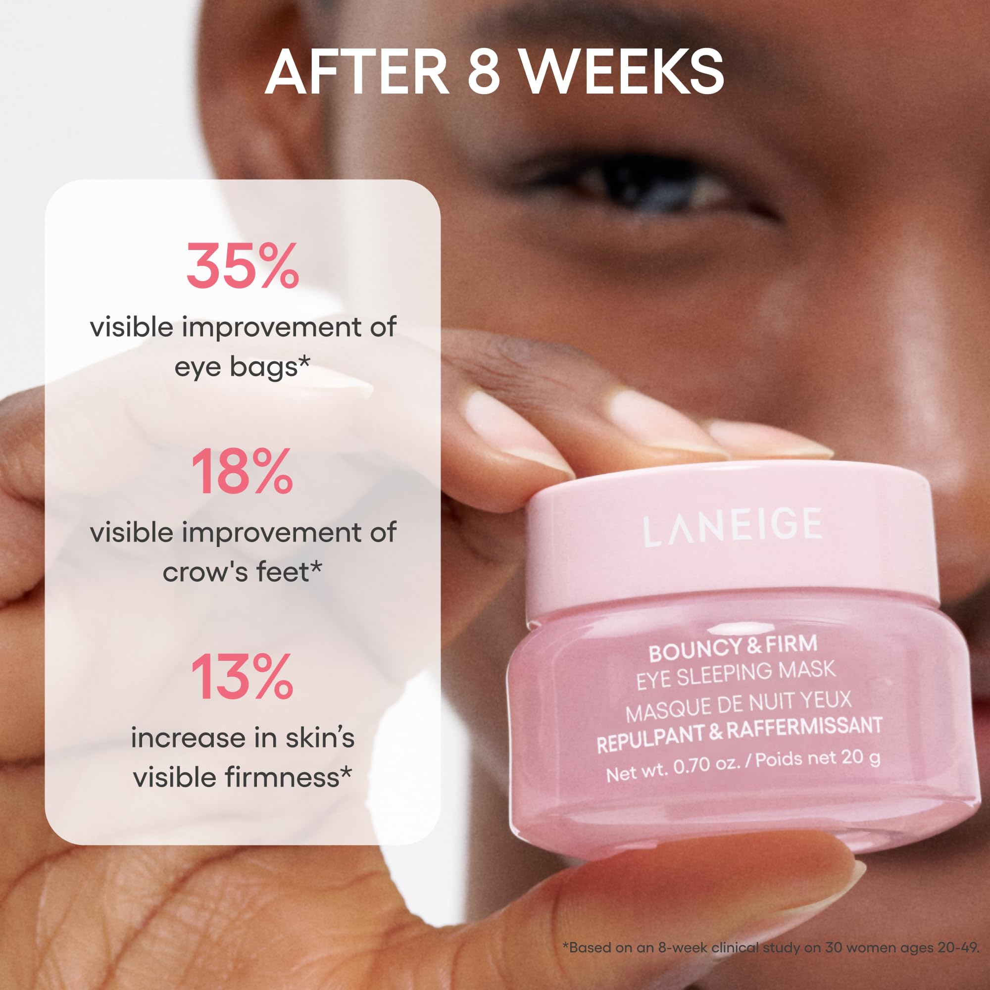 LANEIGE anti aging eye mask with peony and collagen complex