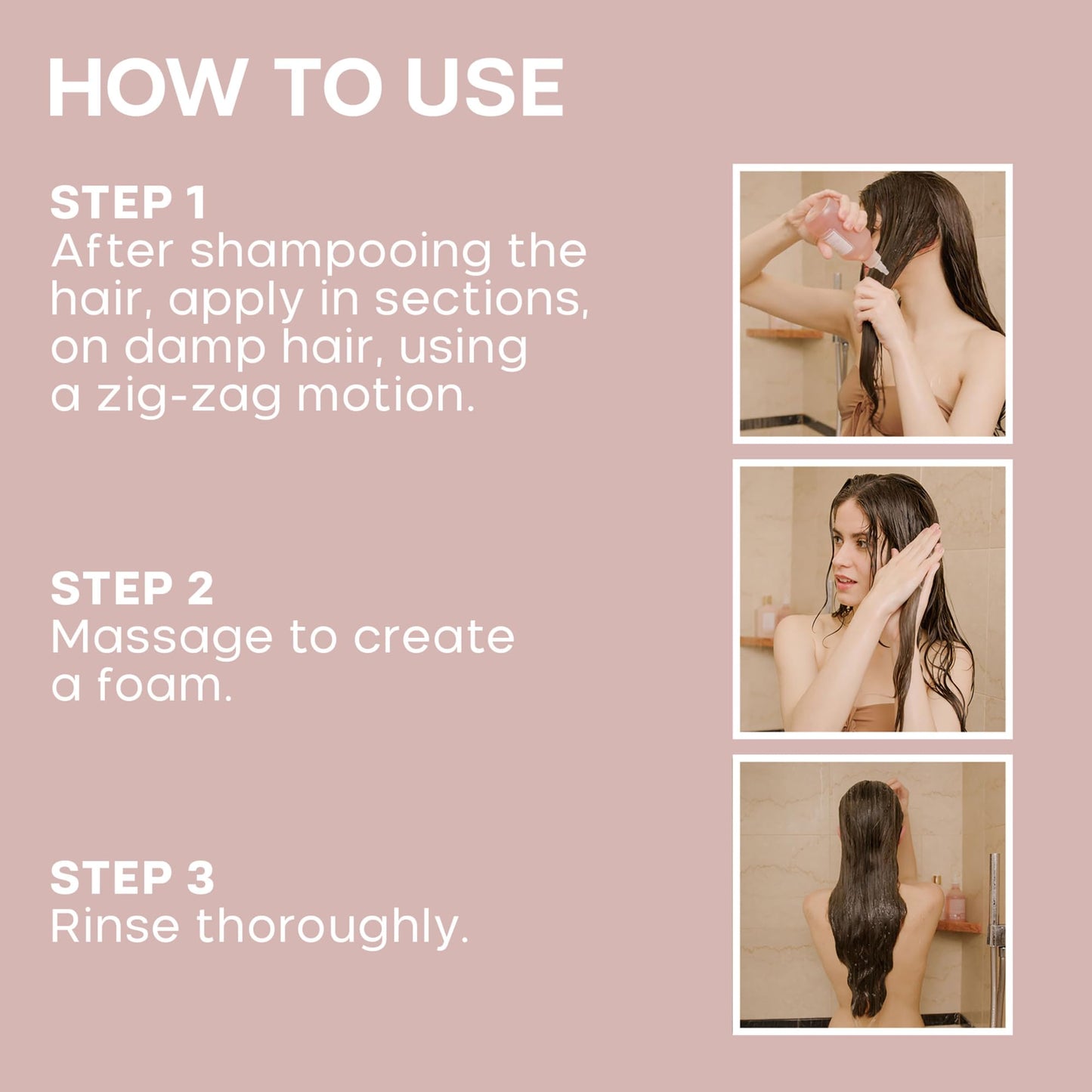Instructions on back of Alfaparf keratin therapy shampoo