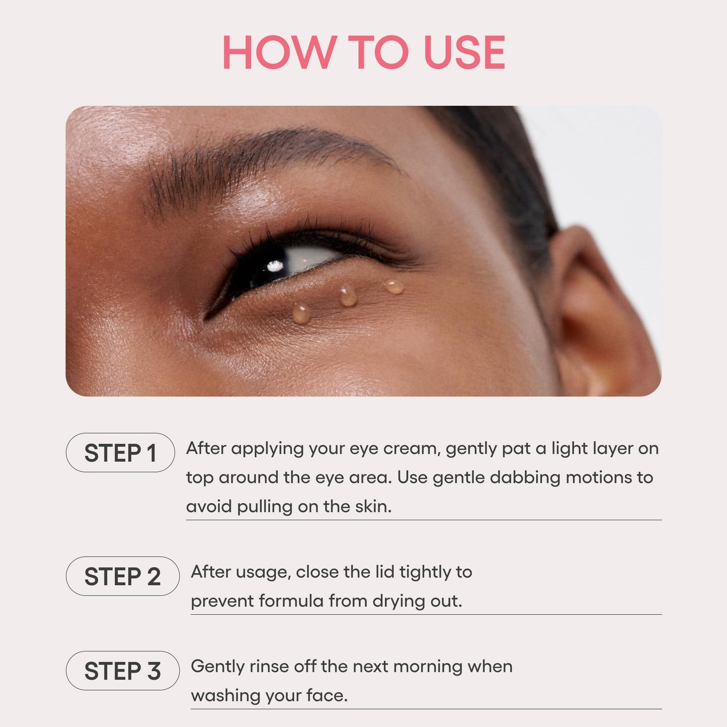 LANEIGE depuffing caffeine eye mask product texture swatched