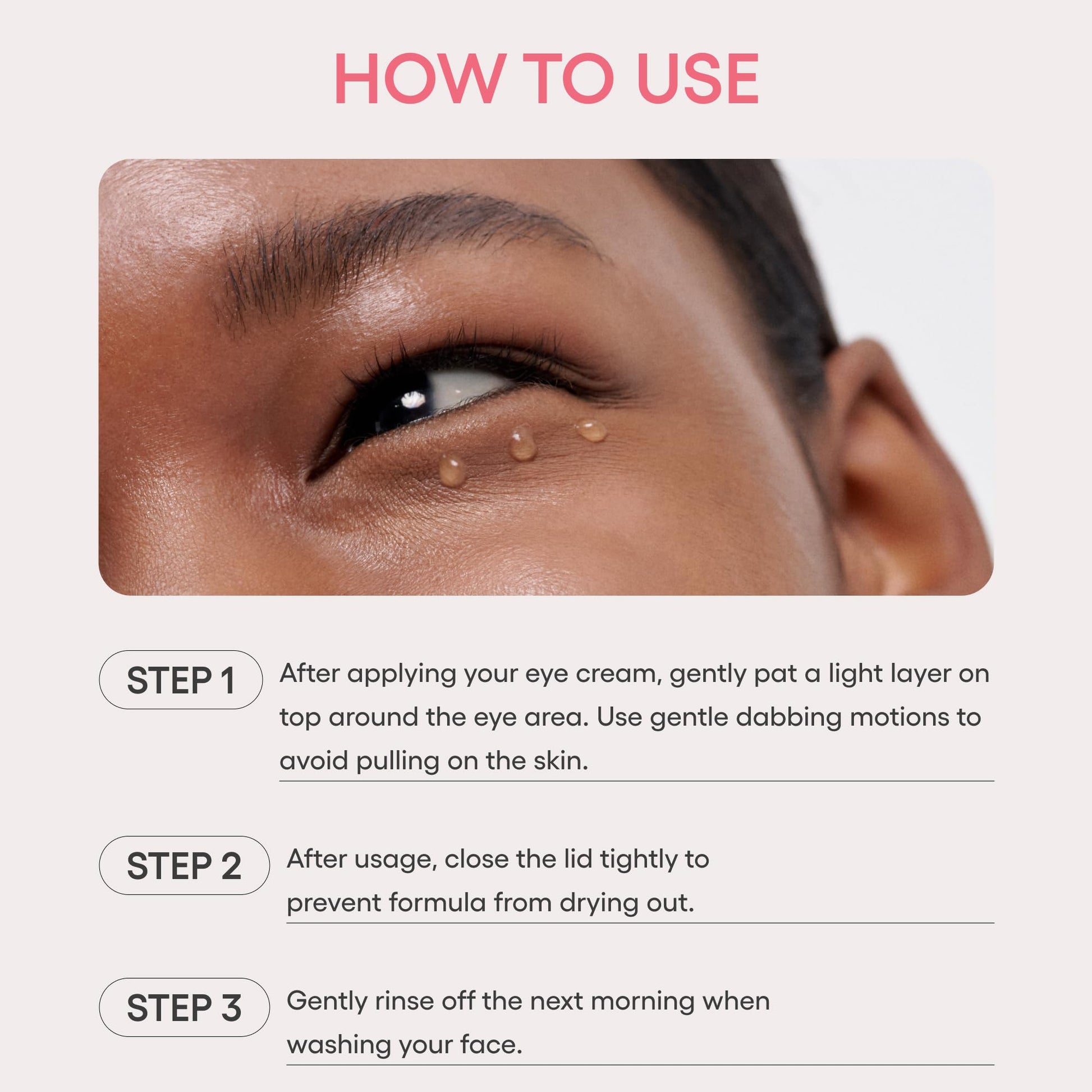 LANEIGE depuffing caffeine eye mask product texture swatched