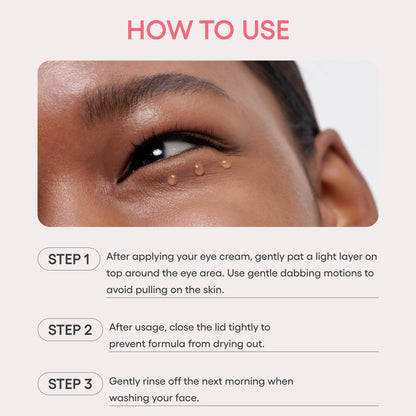 LANEIGE depuffing caffeine eye mask product texture swatched