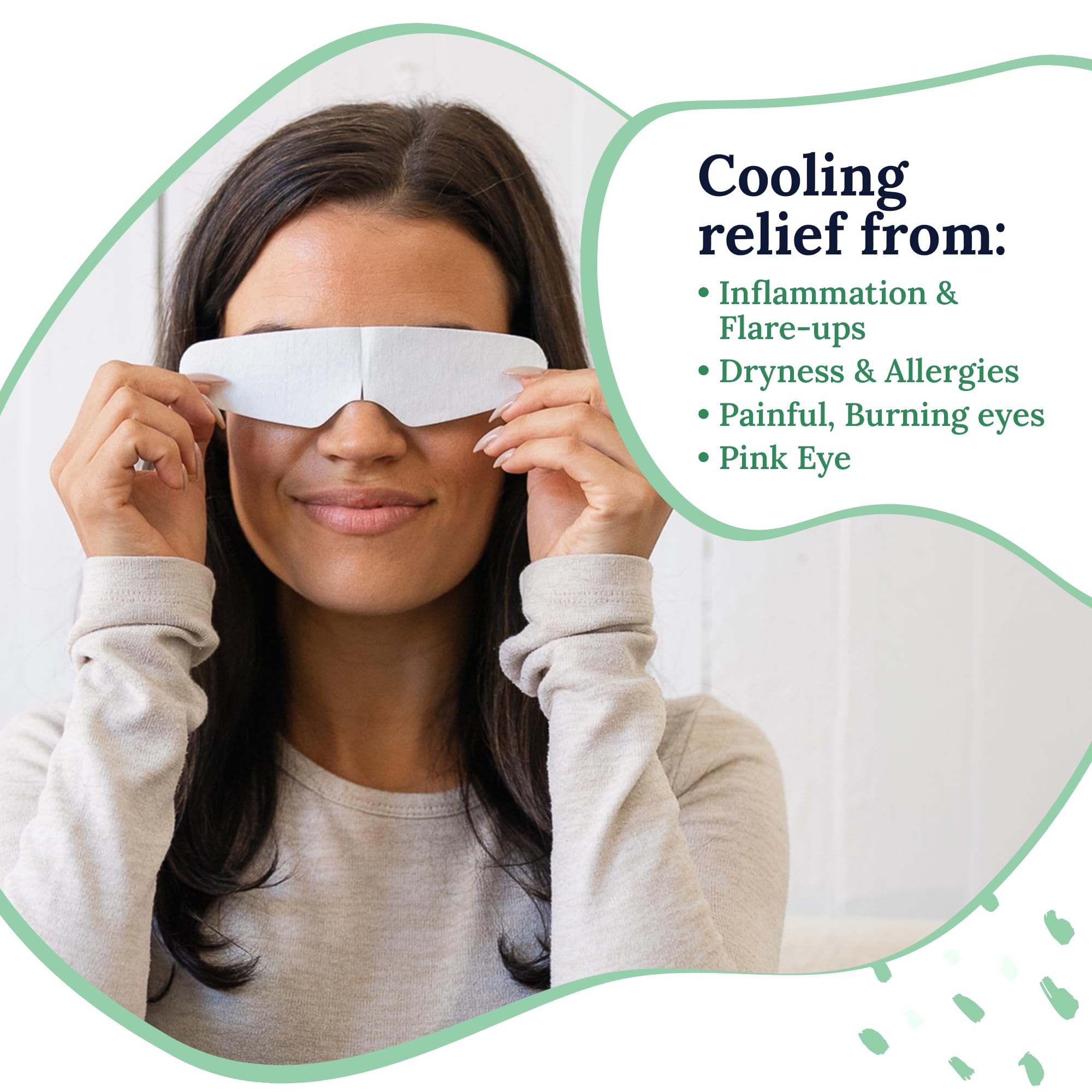 CorneaCare Rescue cooling eye masks showing individually wrapped single use packets