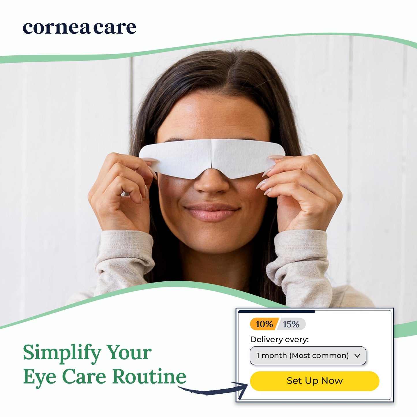 CorneaCare Rescue cooling eye compress back of the pack ingredient list and benefits