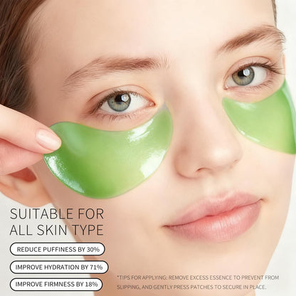 Packaging box showing the full ingredients and usage instructions for the imported eye patches