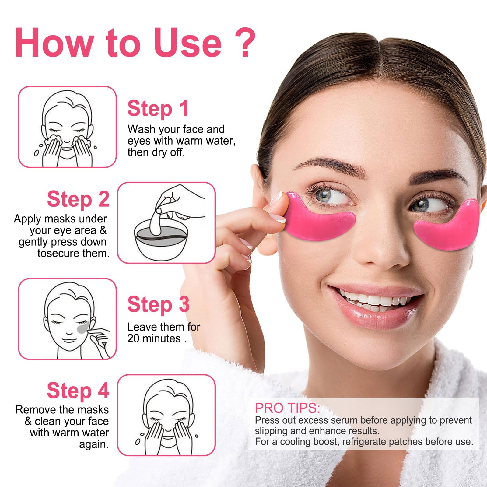 Premium USA imported eye patches set showcasing the complete packaging and contents for Indian consumers