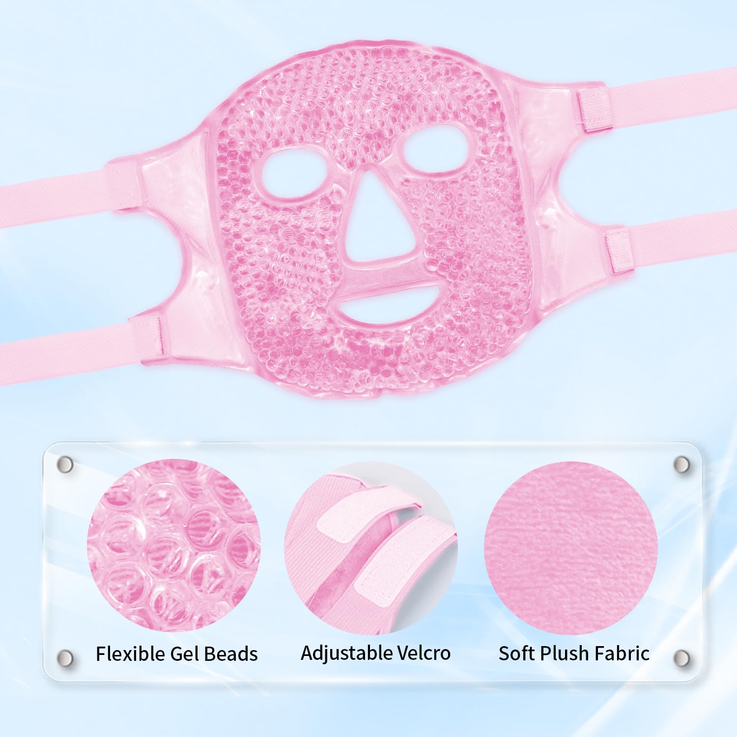 Side profile of Woyax gel mask showing adjustable strap