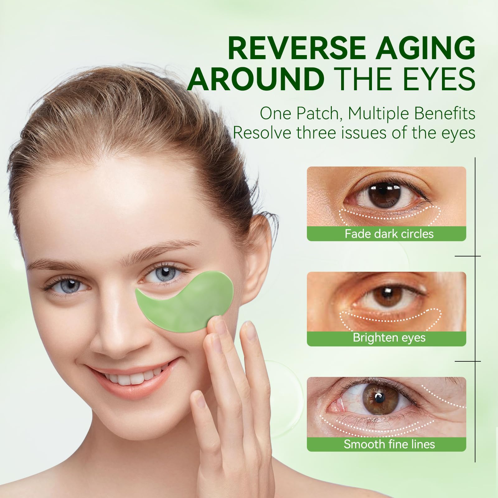 Anti-aging under-eye treatment masks for fine lines and wrinkles