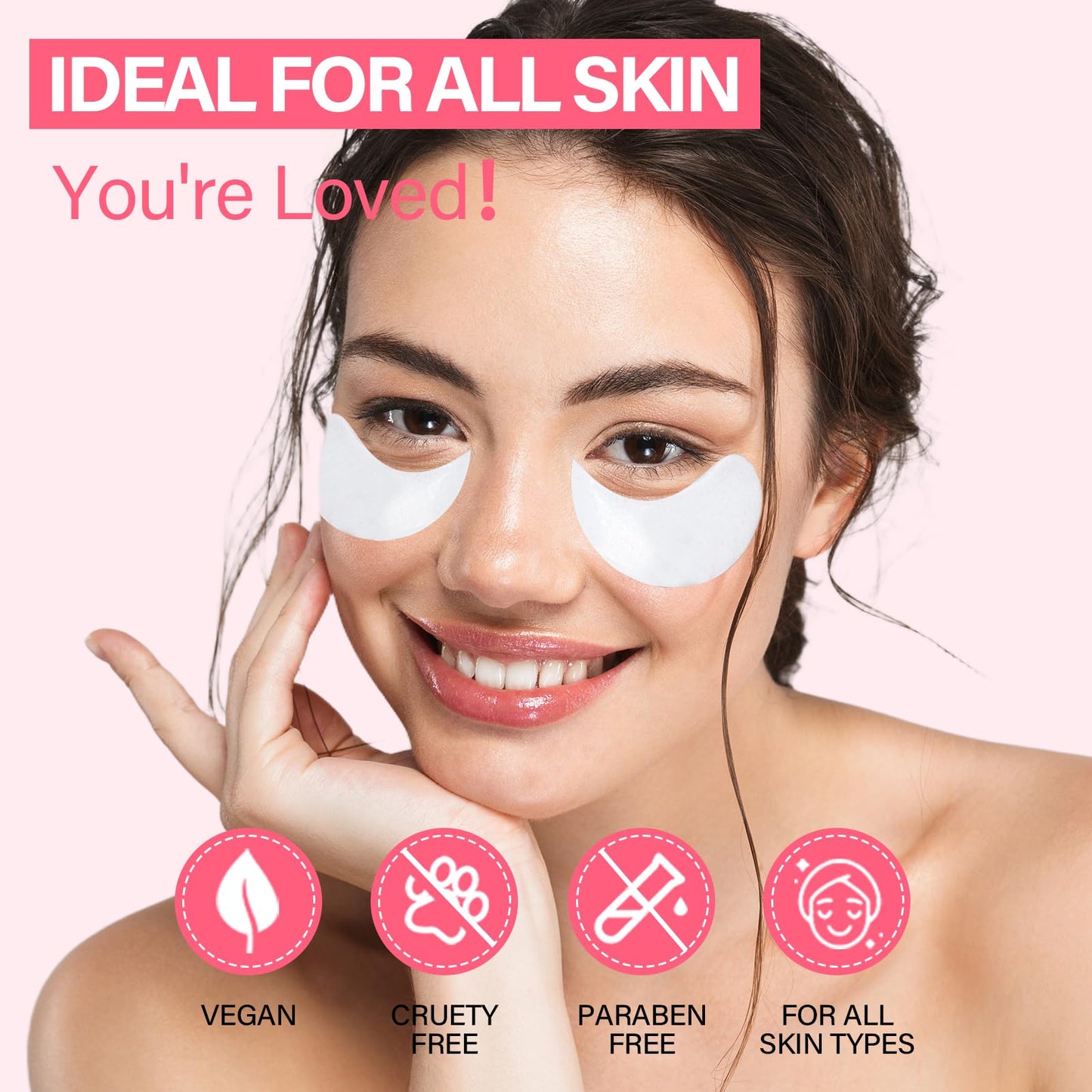 IMethod caffeine and niacinamide eye patches showing complete ingredient list on package back