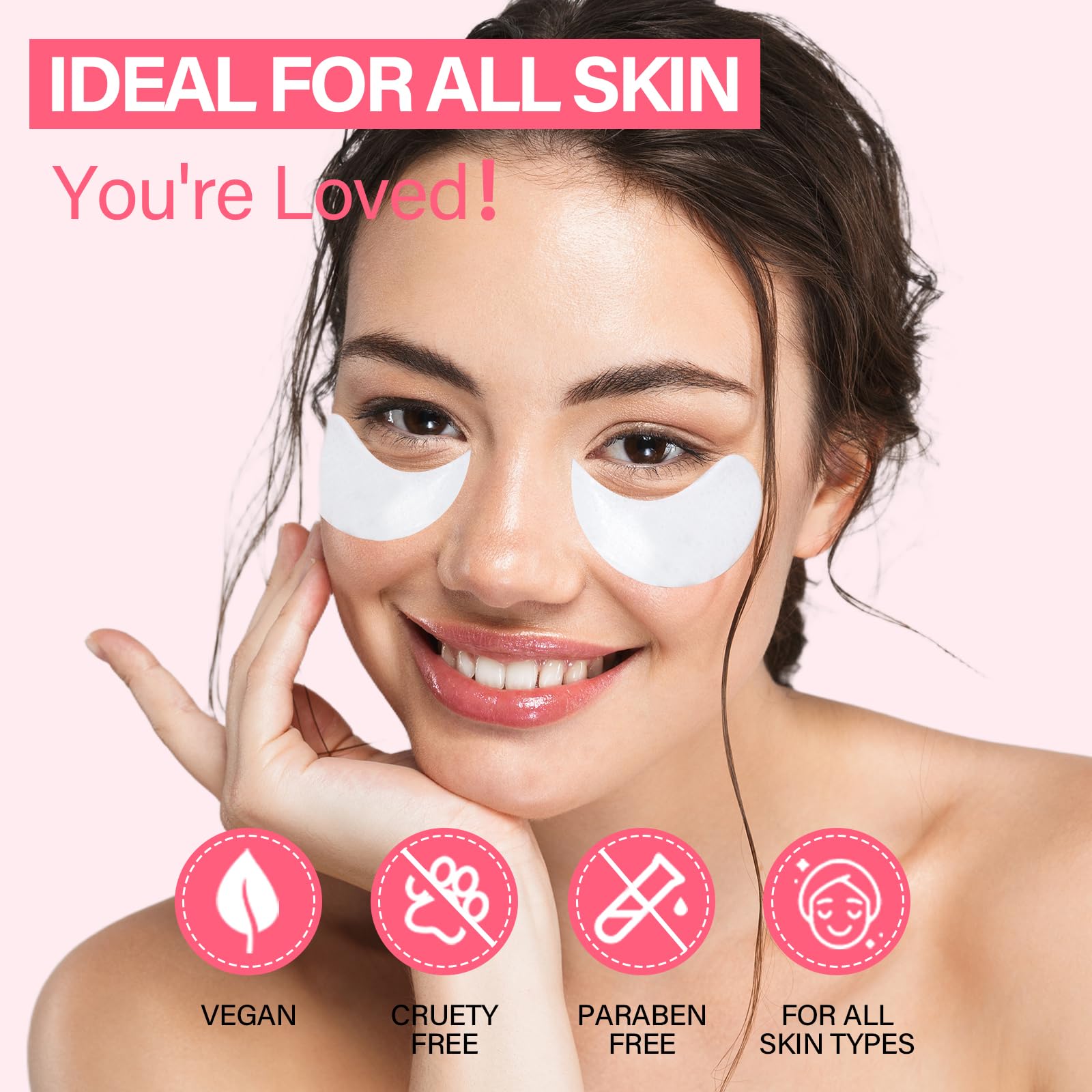 IMethod caffeine and niacinamide eye patches showing complete ingredient list on package back