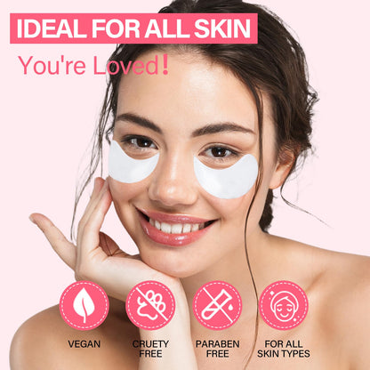 IMethod caffeine and niacinamide eye patches showing complete ingredient list on package back