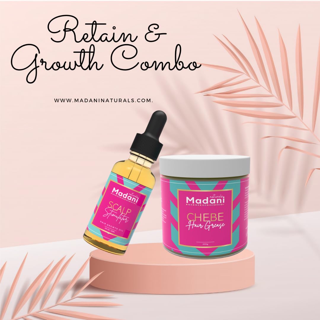 Madani Naturals Chebe Hair Growth Grease close up displaying the texture of the vegan butter formula for length retention