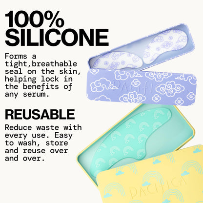 Close up of Pacifica reusable silicone masks for fine lines
