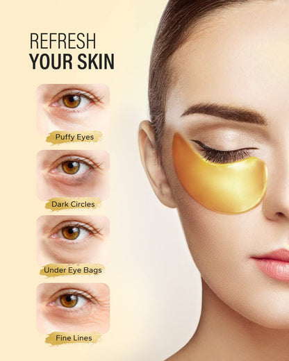Maskiss gold hydrogel eye masks application demonstration