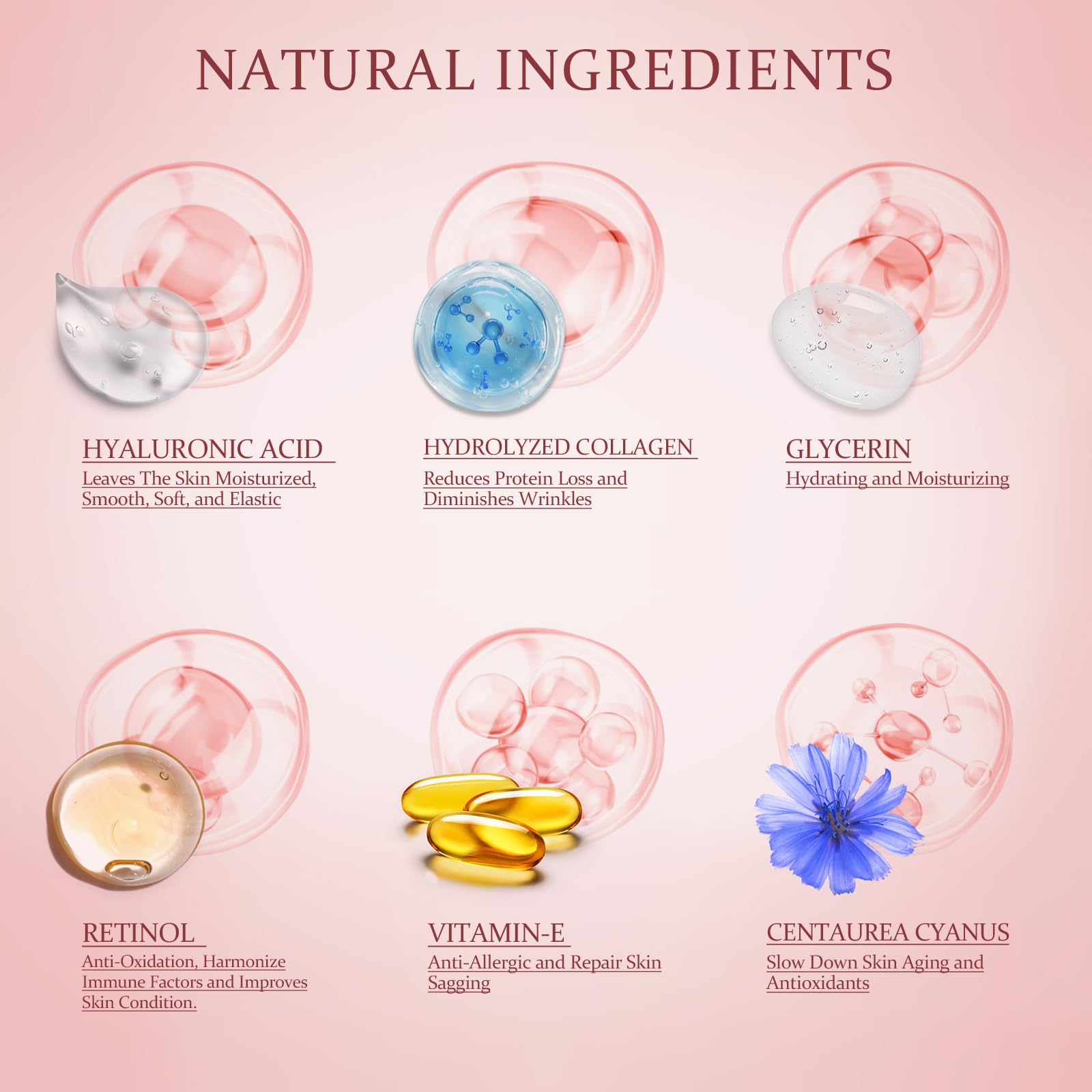 Pink hydrogel collagen eye masks container showing sixty pieces