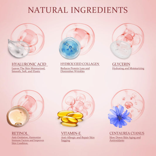Pink hydrogel collagen eye masks container showing sixty pieces