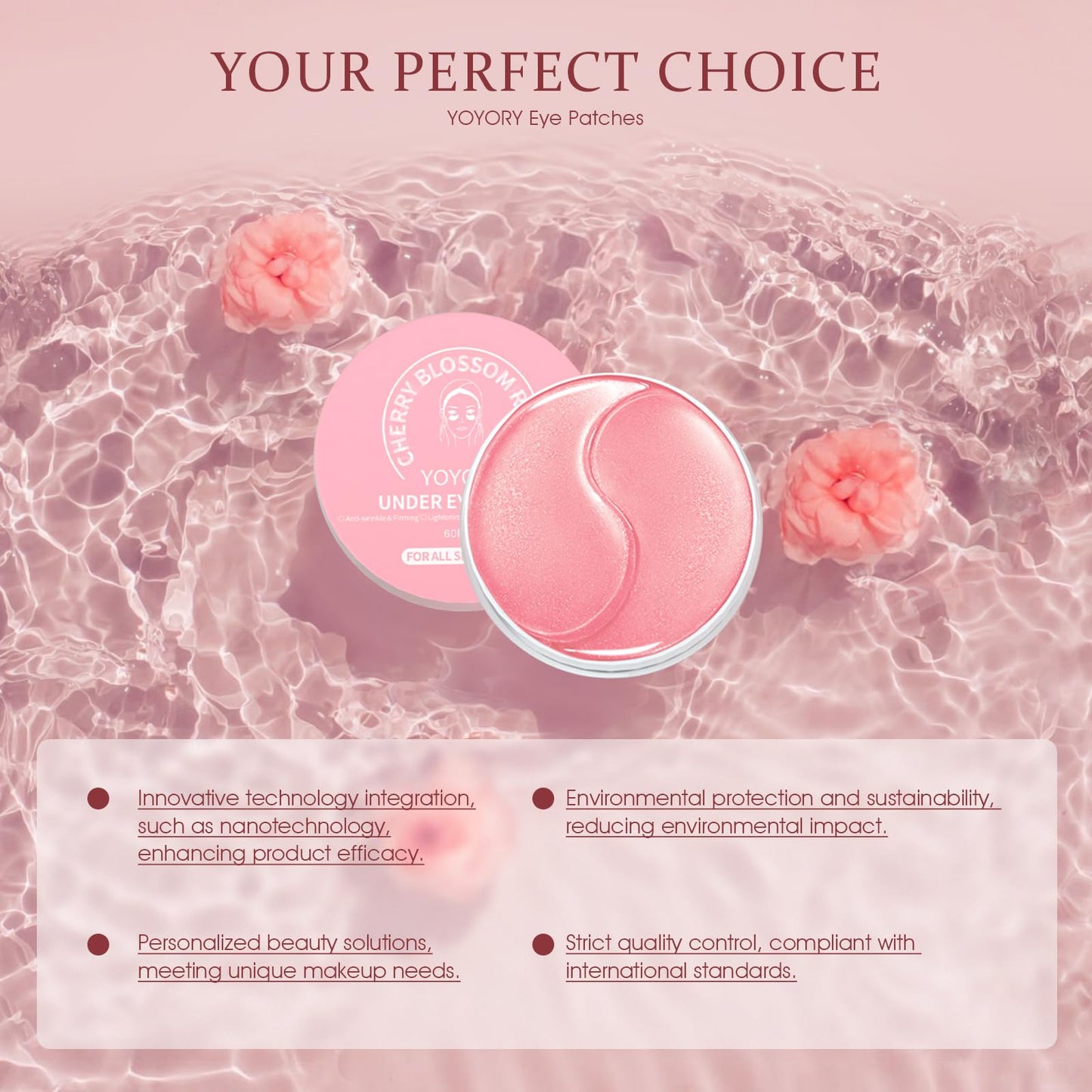 Depuffing pink gel masks for fine lines and wrinkles