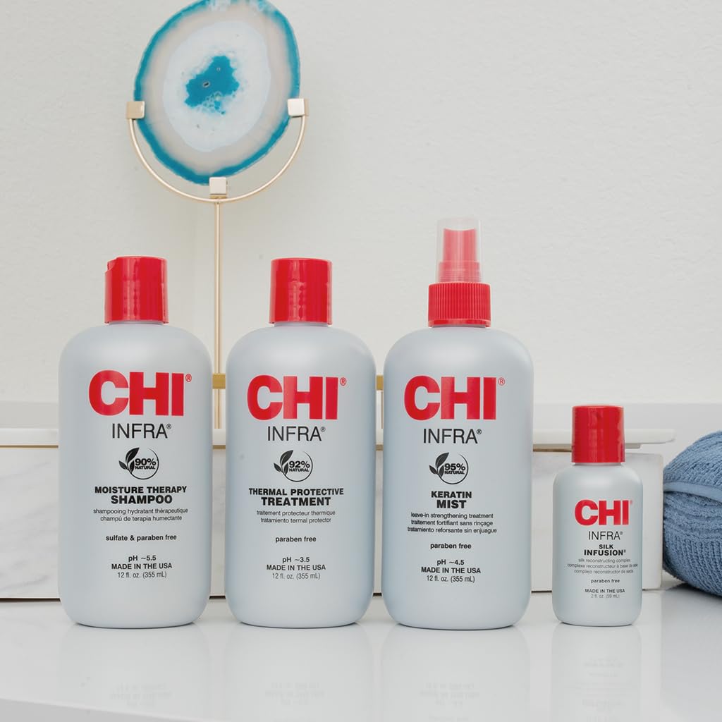 CHI Infra Shampoo twelve ounce bottle for gentle cleansing and moisture