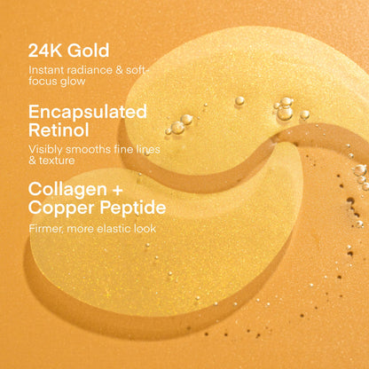 Terez & Honor hydrogel eye masks applied under eye