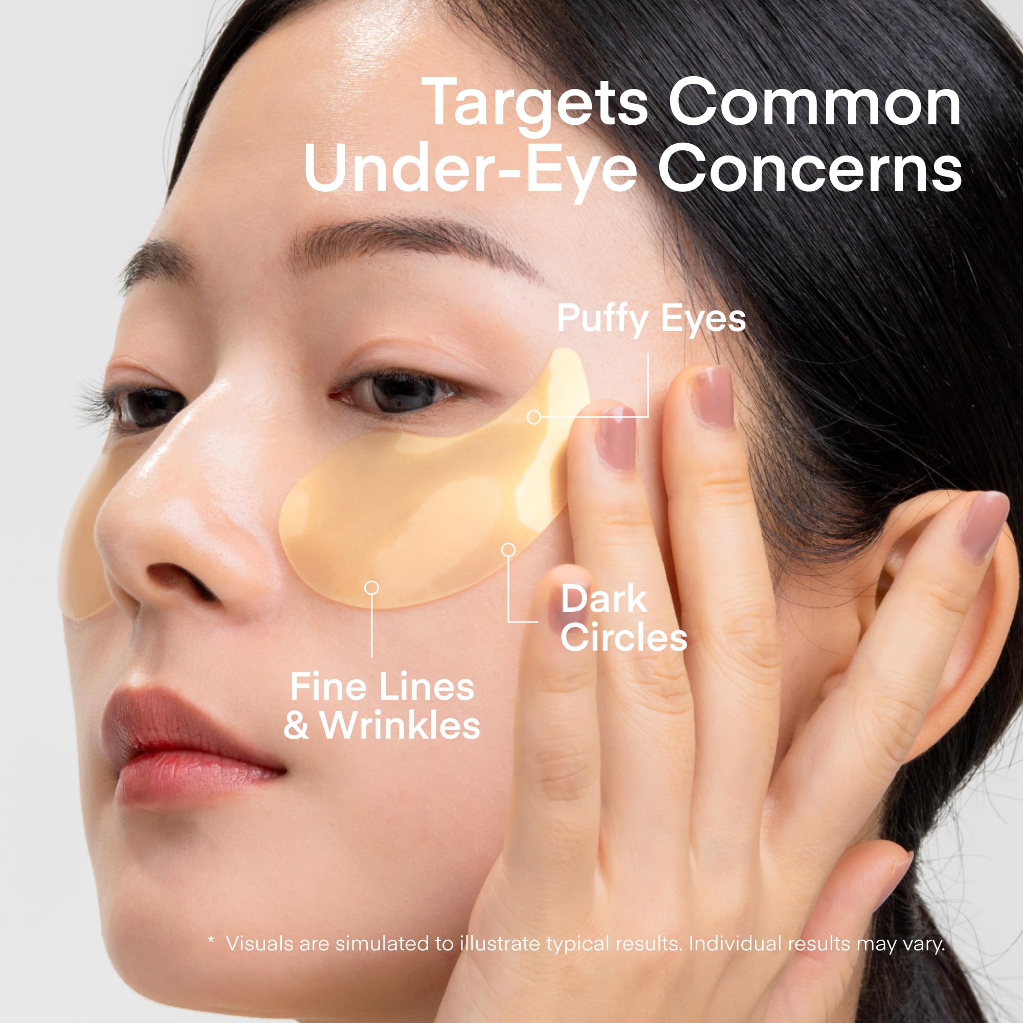 Sixty count Terez & Honor eye patches packaging detail