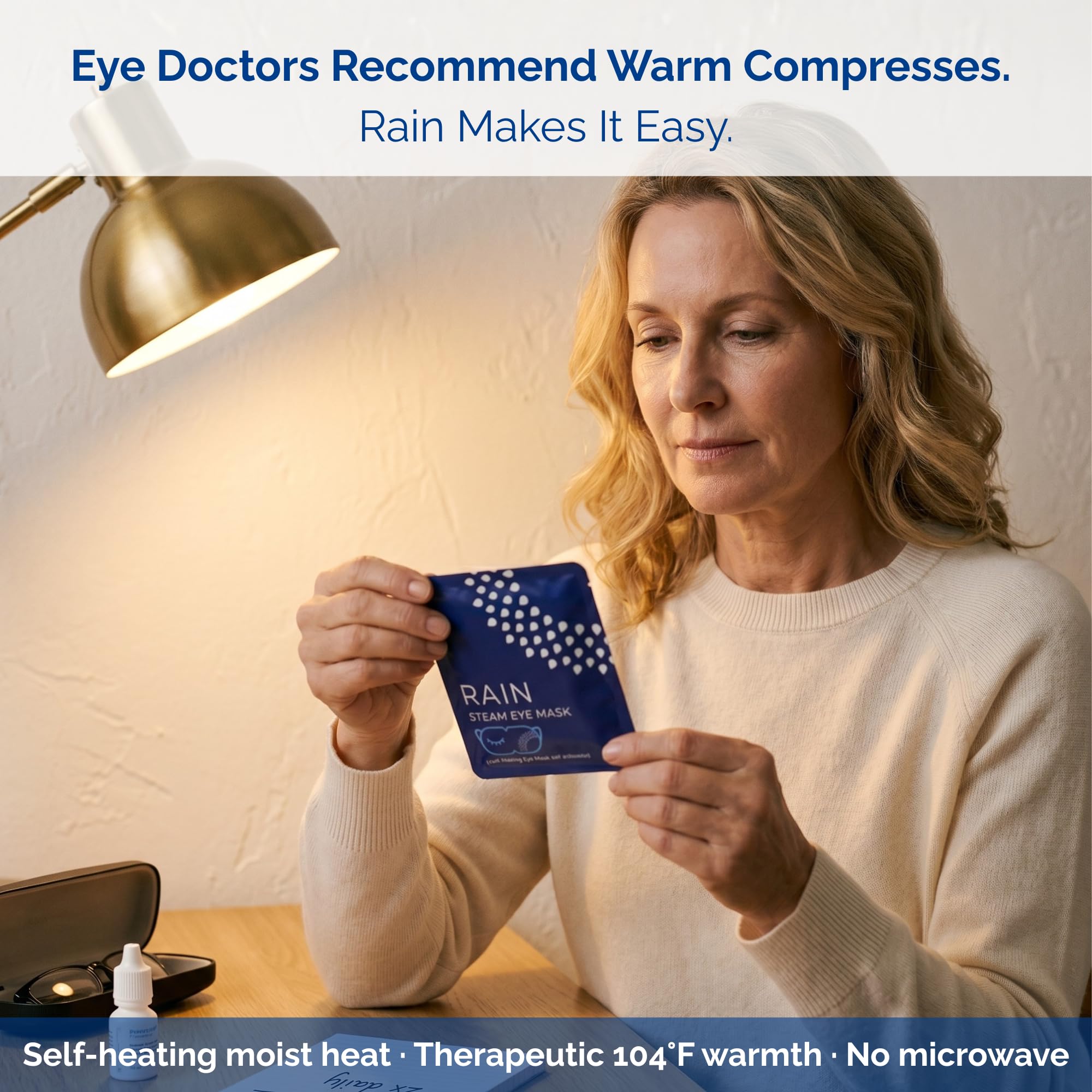 Rain disposable warm compress for dry eyes open mask