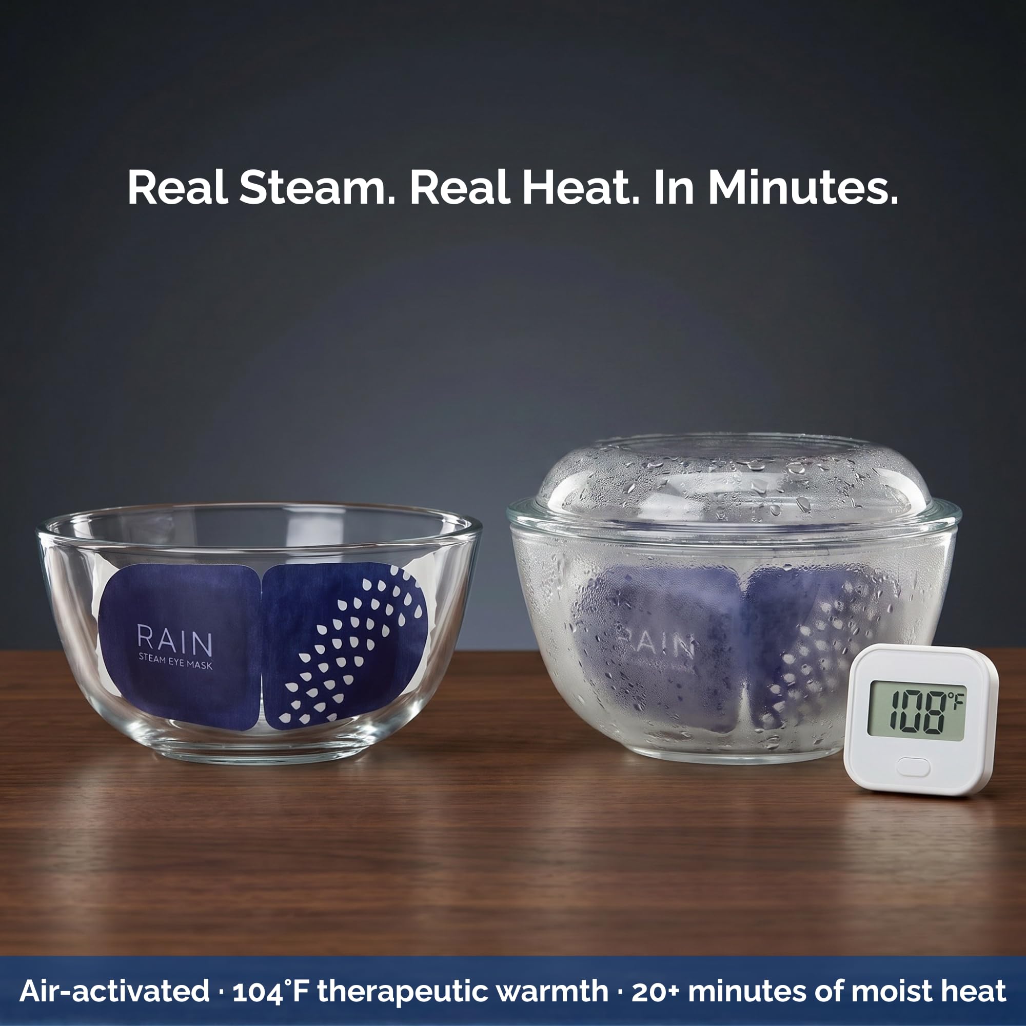 Rain moist heat therapy eye mask for stye treatment