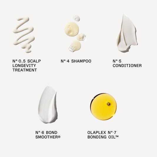 Olaplex Number 4 shampoo and Number 5 conditioner travel bottles