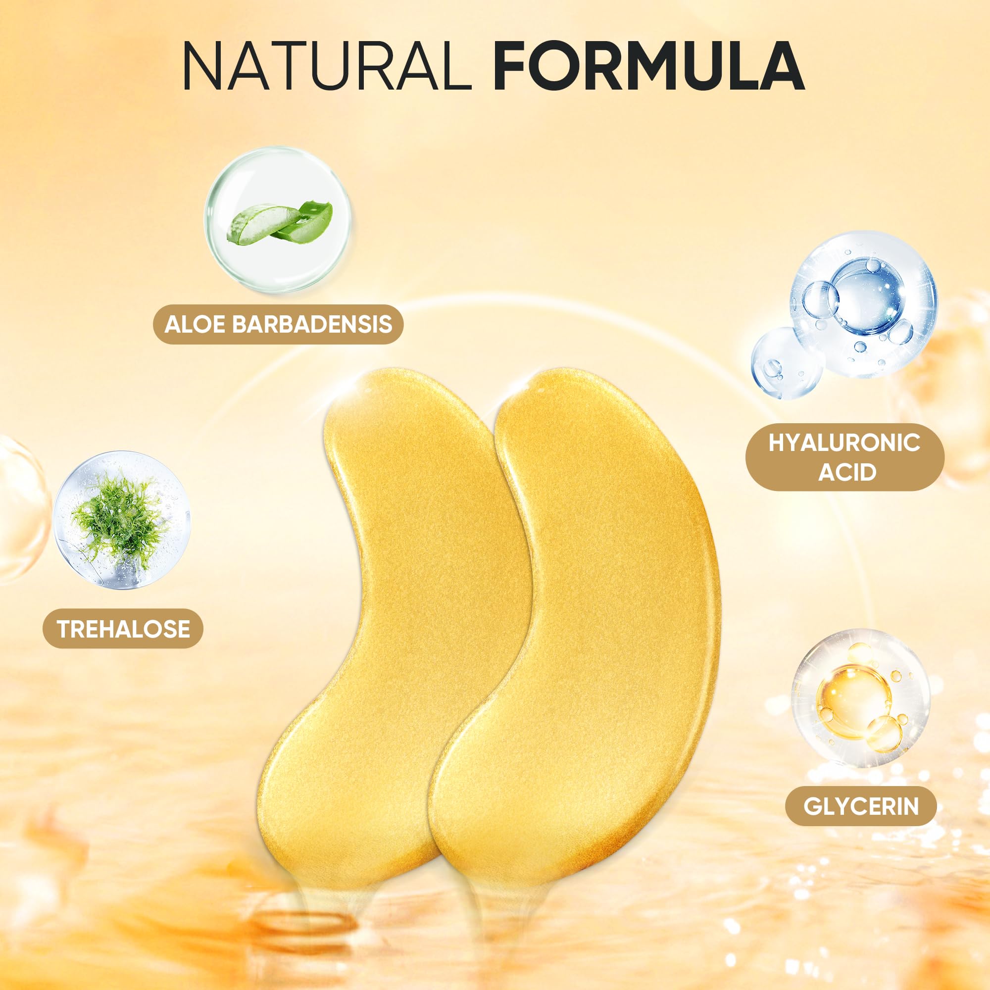 Bukamkom anti aging gold eye mask application for wrinkles and fine lines