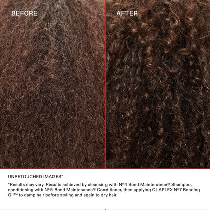 Olaplex bond repair oil held in hand to demonstrate the compact bottle scale.