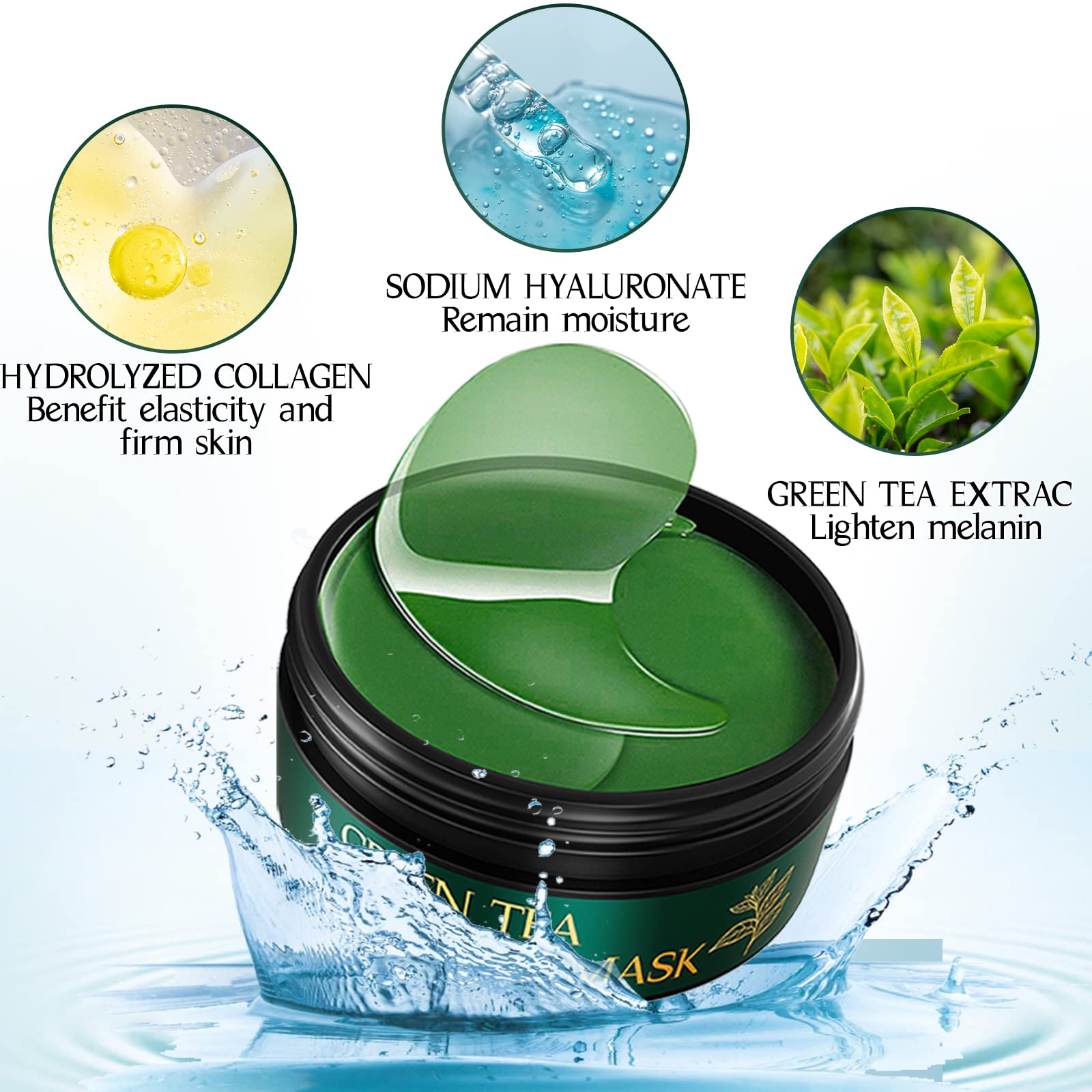 Tiepetly hydrating under eye gel pads in jar