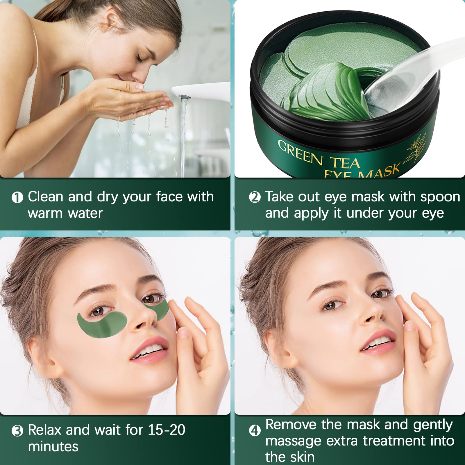 Tiepetly skincare eye patches packaging details