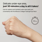 Mixsoon anti aging eye patches applied under eyes