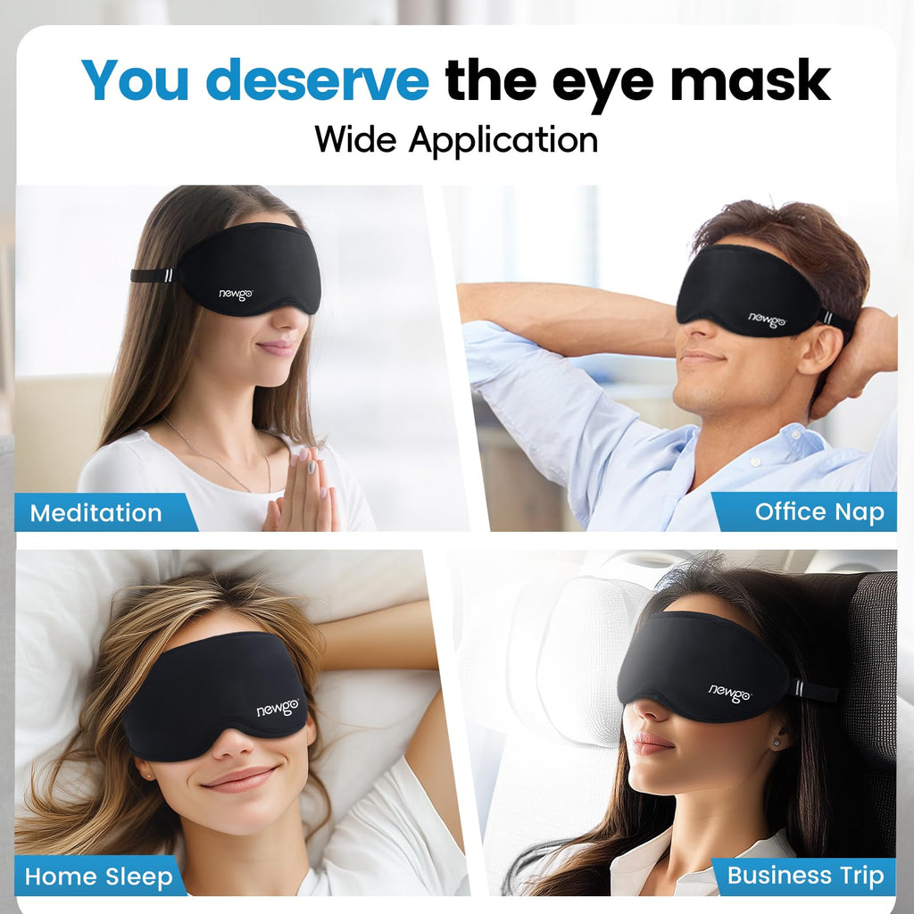 Newgo 3D blackout sleep mask packaged in single count