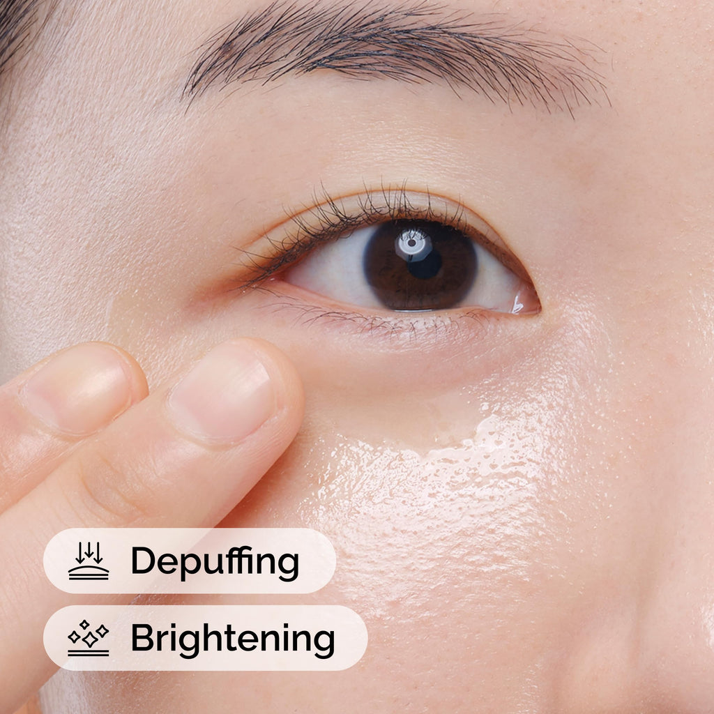 The Ordinary caffeine eye serum liquid texture swatch