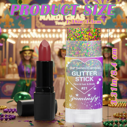 Waterproof festival rave hair glitter stick application demonstration on hair parting